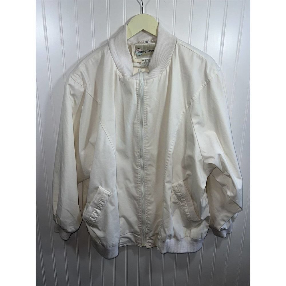 Country Concepts - Vintage White Windbreaker Jacket Woman’s Size 20W